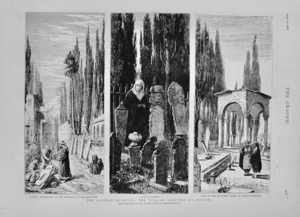 The Turkish Cemetery at Scutari - 1876
