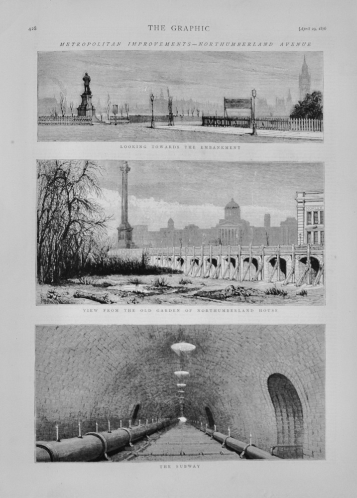 Metropolitan Improvements - Northumberland Avenue - 1876