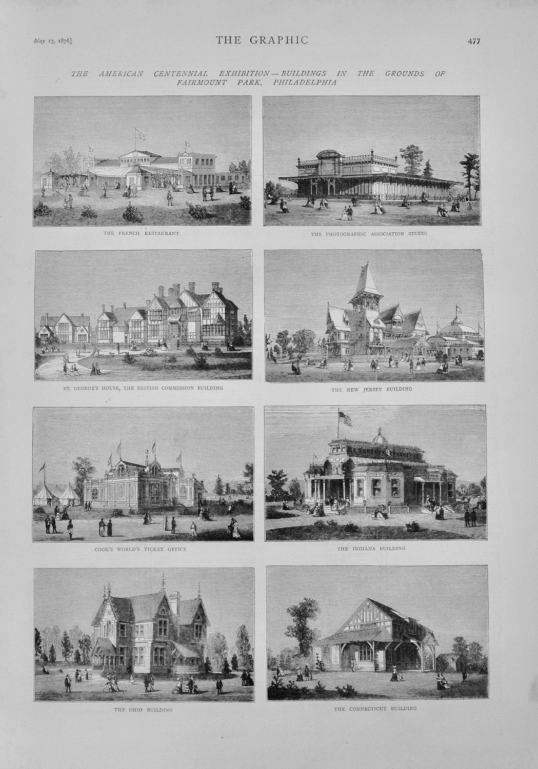 Buildings in the Grounds of Fairmount Park, Philadelphia - 1876