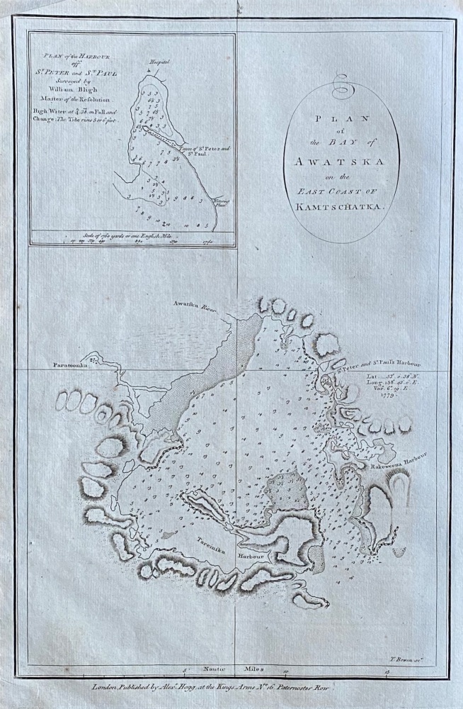 Plan of the Bay of AWATSKA on the East Coast of KAMTSCHATKA.  1784 - 1786