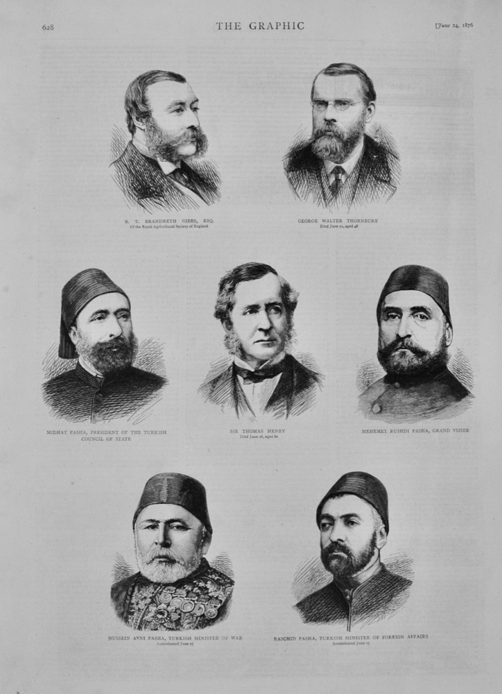 Raschid Pasha and other small portraits - 1876