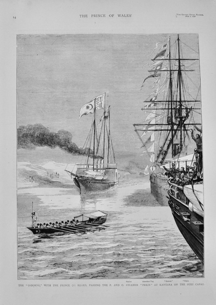 The "Osborne" at Kantara on the Suez Canal - 1876