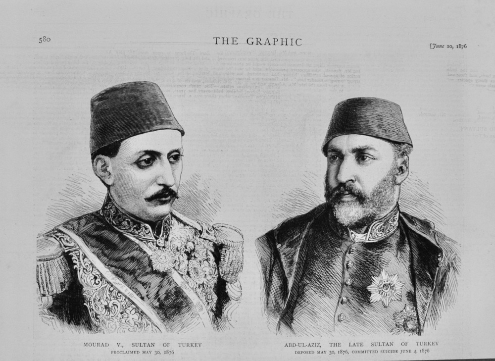 Mourad V,  Sultan of Turkey - 1876