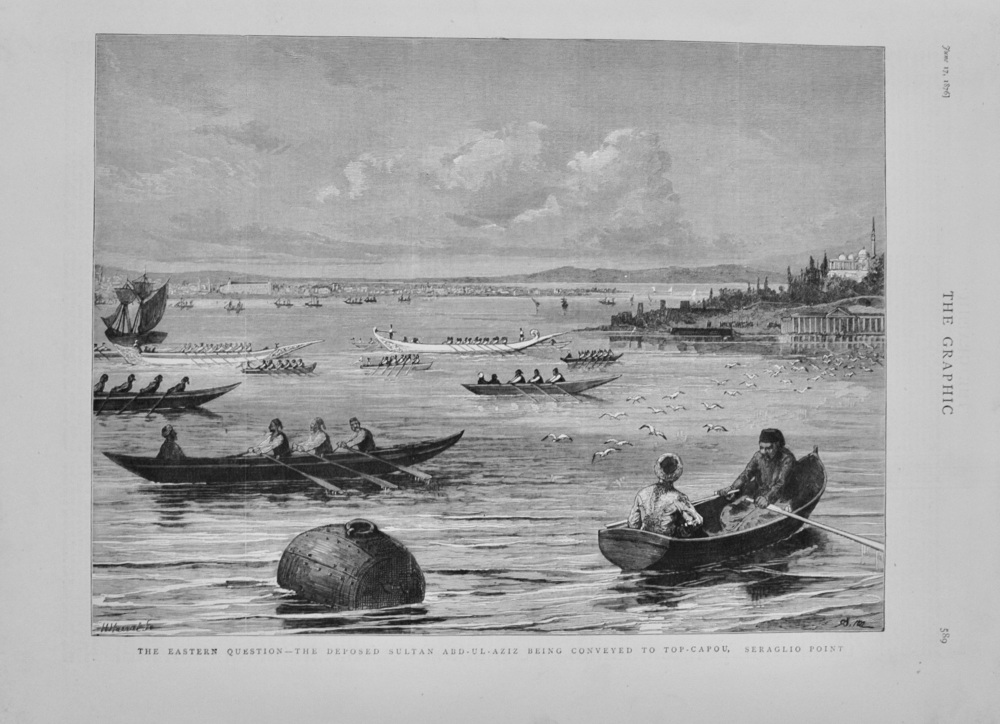 The Deposed Sultan being conveyed to Top-Capou - 1876