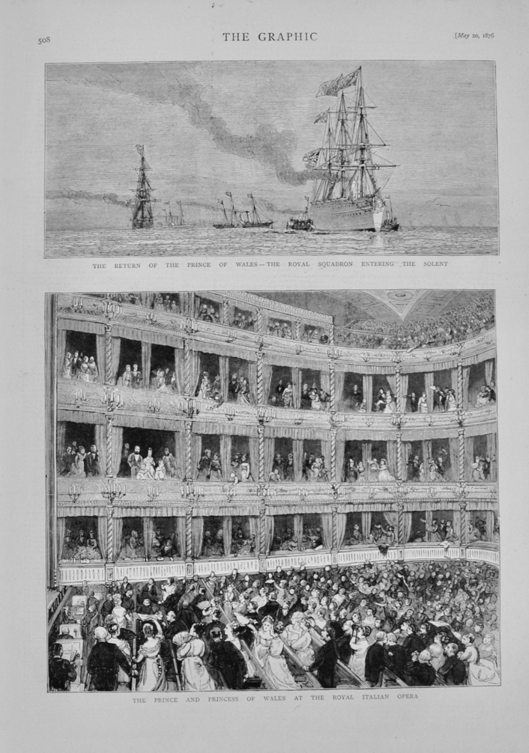 The Prince and Princess of Wales at the Royal Italian Opera - 1876