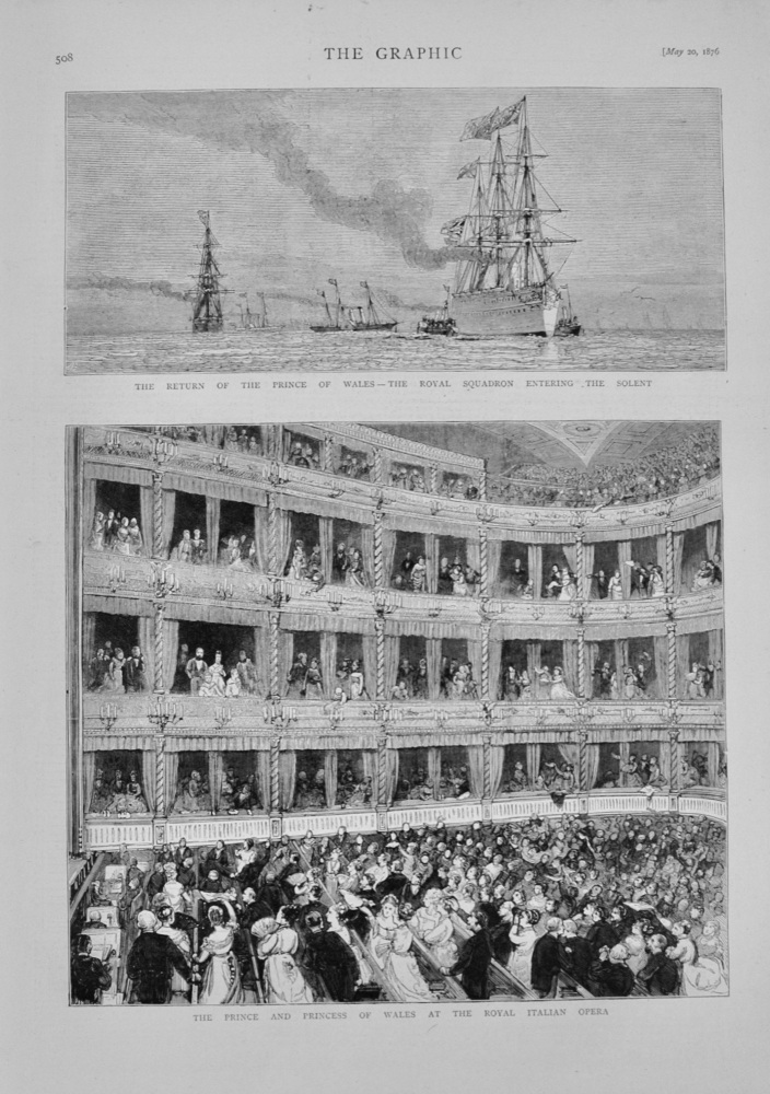 The Prince and Princess of Wales at the Royal Italian Opera - 1876