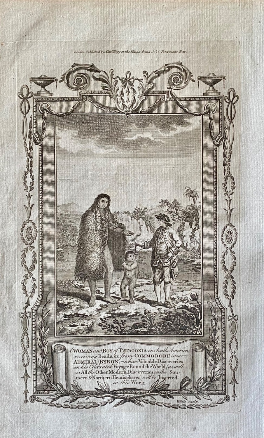 WOMAN and BOY of PATAGONIA.  1784.