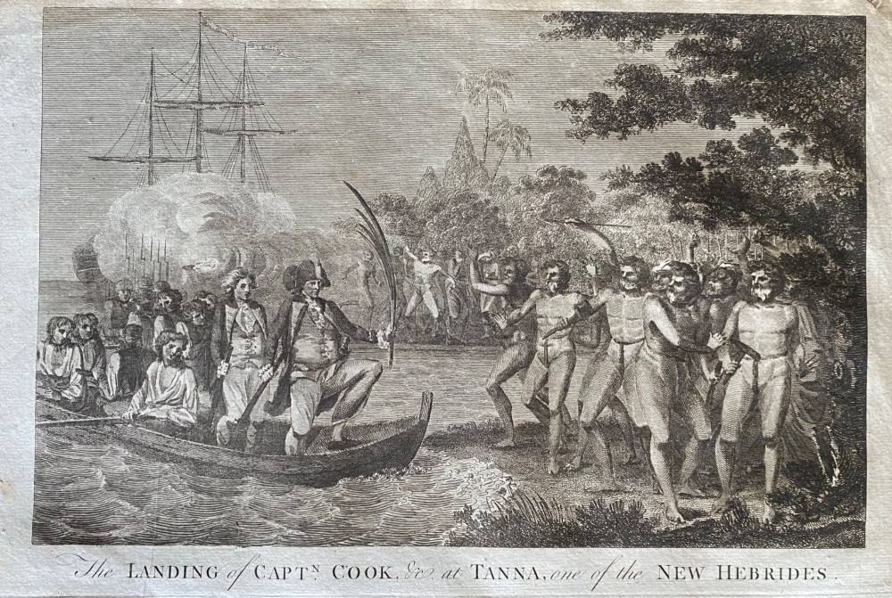 The LANDING of CAPT. COOK,., & co. at TANNA, one of the NEW HEBRIDES. 1784. - 1786