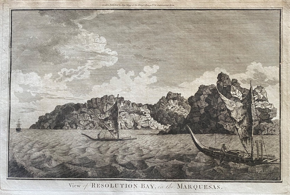 View of RESOLUTION BAY, in the MARQUESAS.  1784.