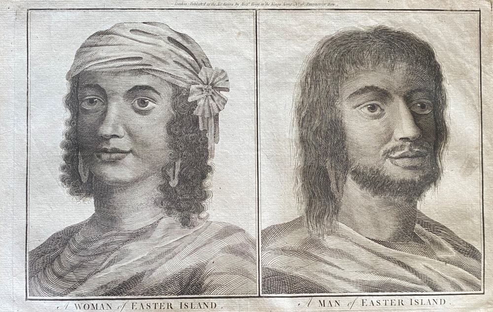 A WOMAN of EASTER ISLAND.  &  A MAN OF EASTER ISLAND.  1784 - 1786