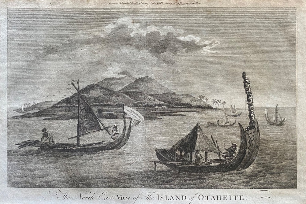 The North East View of The ISLAND of OTAHEITE.  1784 - 1786