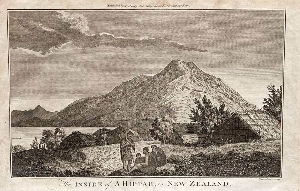 The INSIDE of A HIPPAH, IN NEW ZEALAND.. 1784 - 1786