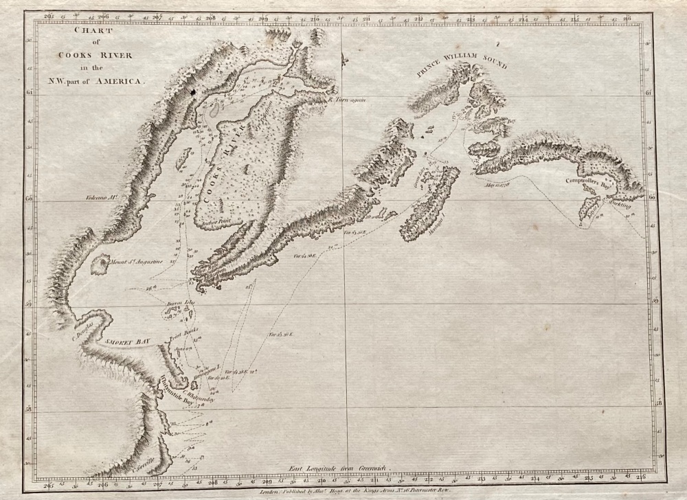 Chart of COOKS RIVER in the N.W. part of AMERICA  1784 - 1786