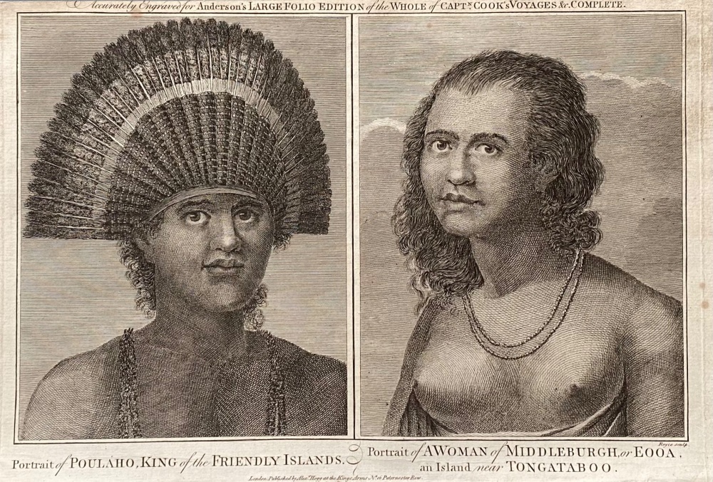 Portrait of POULAHO,  KING of the FRIENDLY ISLANDS.  1784 - 1786