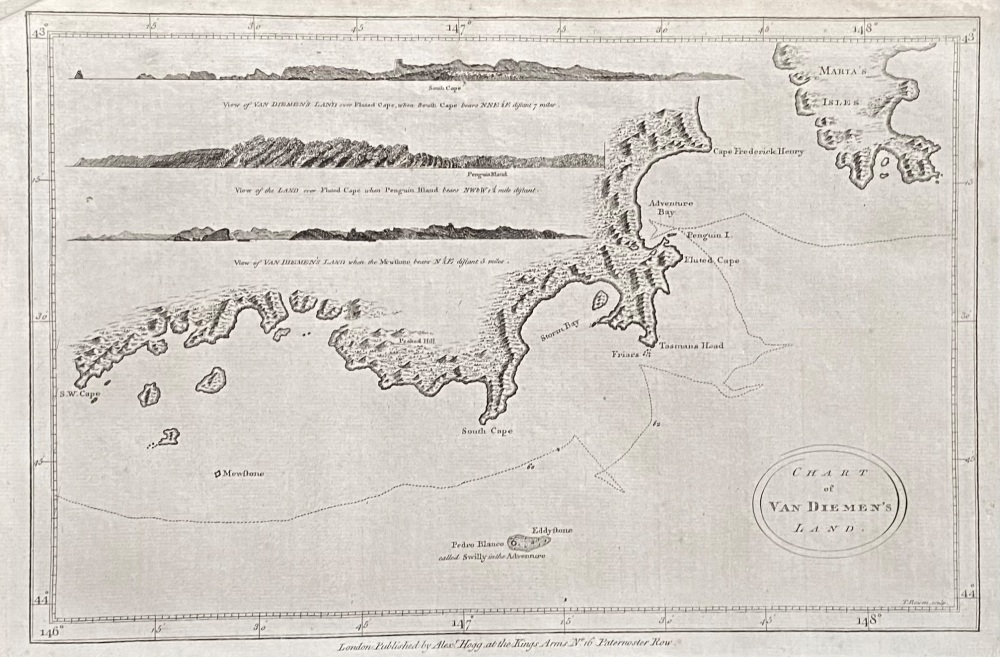 Chart of VAN DIEMEN'S  Land.  1784-86.