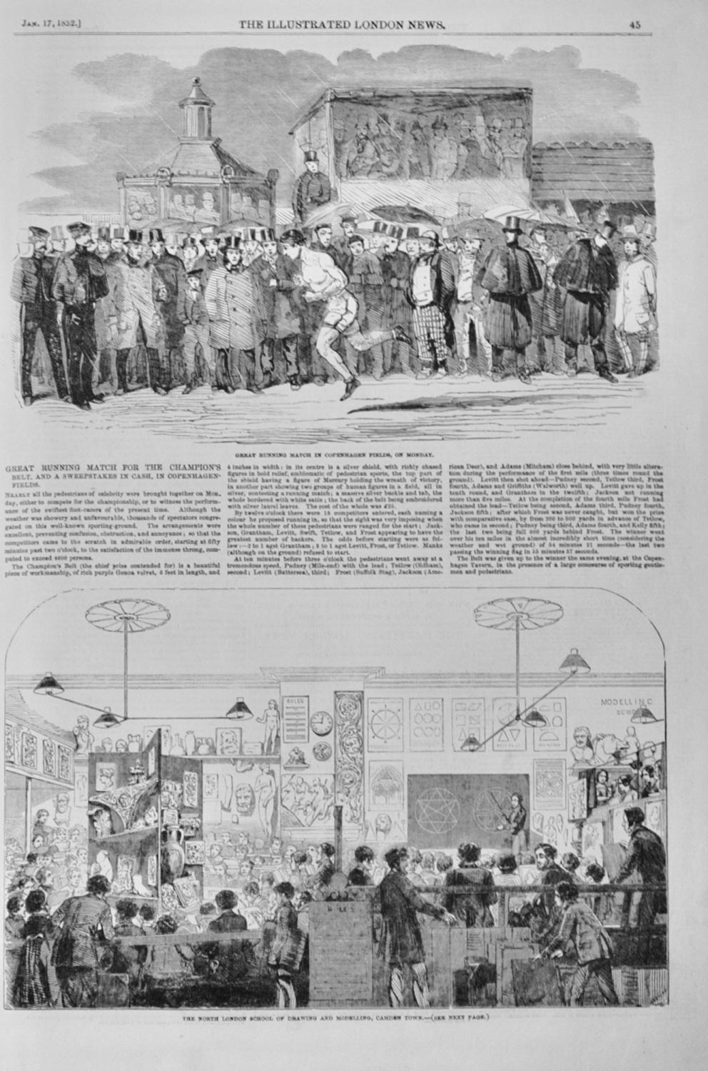 Great Running Match for the Champion's Belt, Copenhagen - 1852
