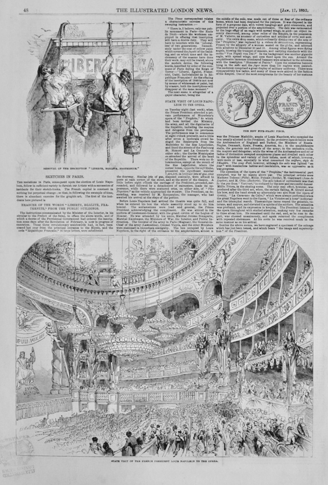 State Visit of Louis Napoleon to the Opera - 1852