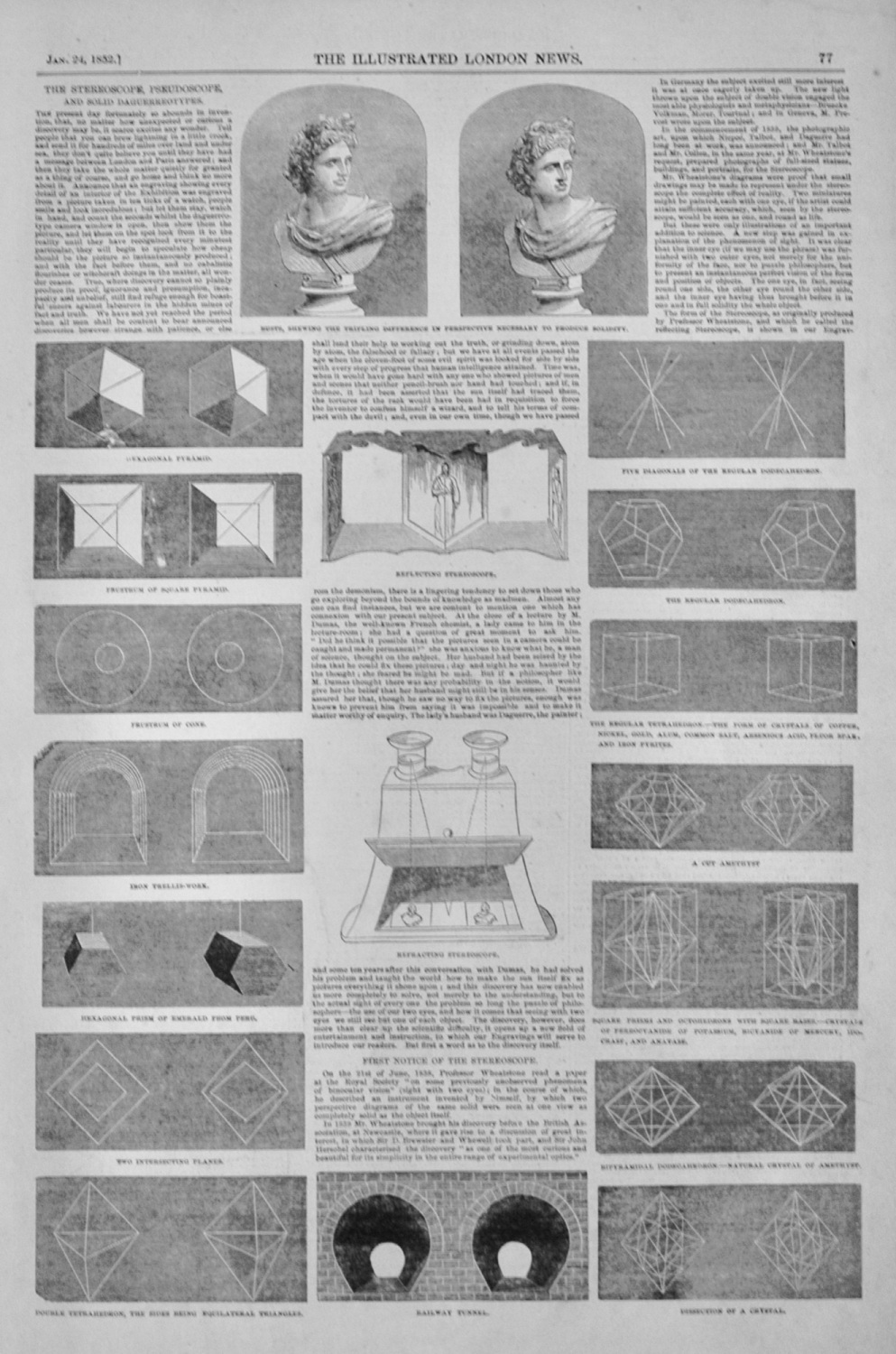 The Stereoscope, Pseudoscope, and Solid Dagurreotypes - 1852