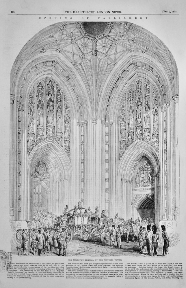 Her Majesty's Arrival at the Victoria Tower - 1852