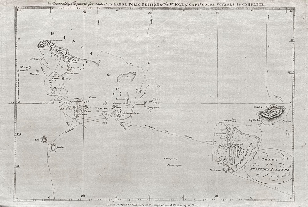 Chart of the FRIENDLY  ISLANDS.  1784-86.