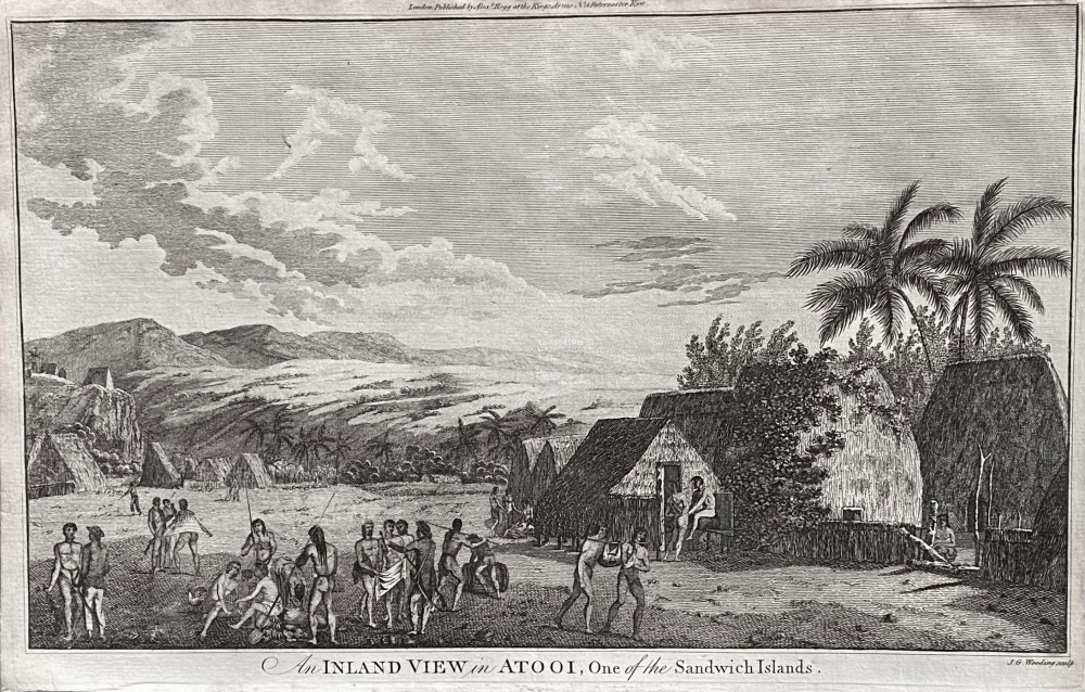 An INLAND VIEW in ATOOI, One of the Sandwich Islands.  1784-86.