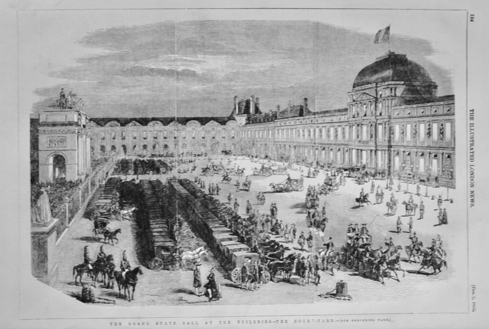 The Grand State Ball at the Tuileries - The Courtyard - 1852