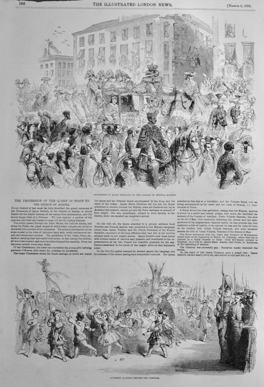 The Procession of the Queen of Spain to the Church of Atocha - 1852