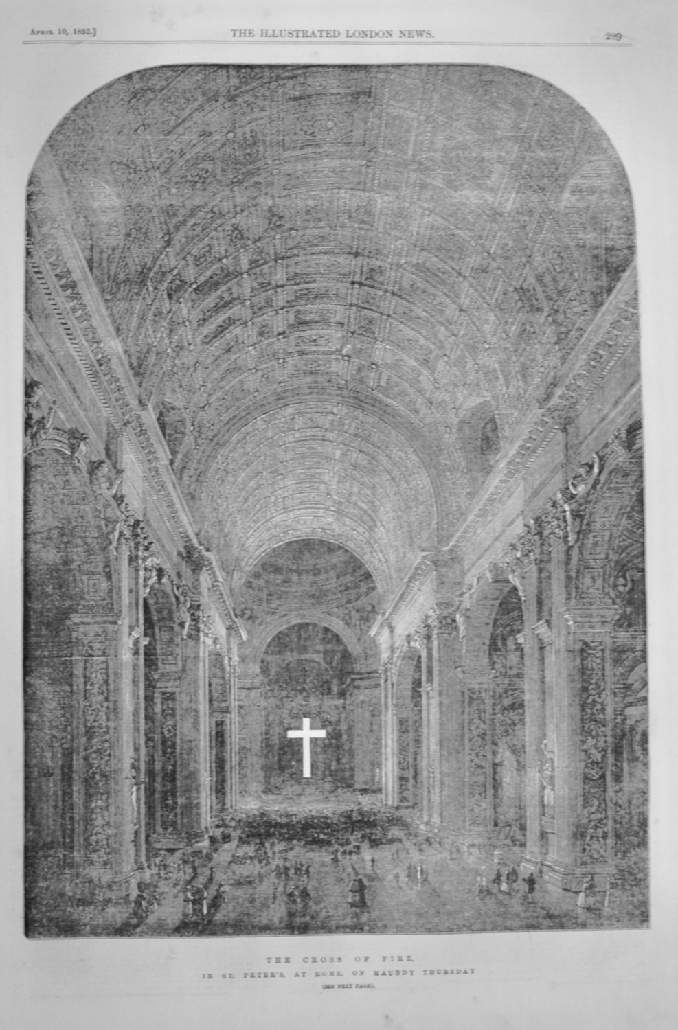 The Cross of Fire in St Peter's, at Rome - 1852