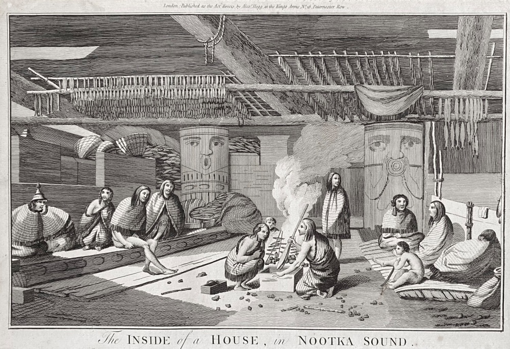 The INSIDE of a HOUSE, in  NOOTKA  SOUND.  1784-86.