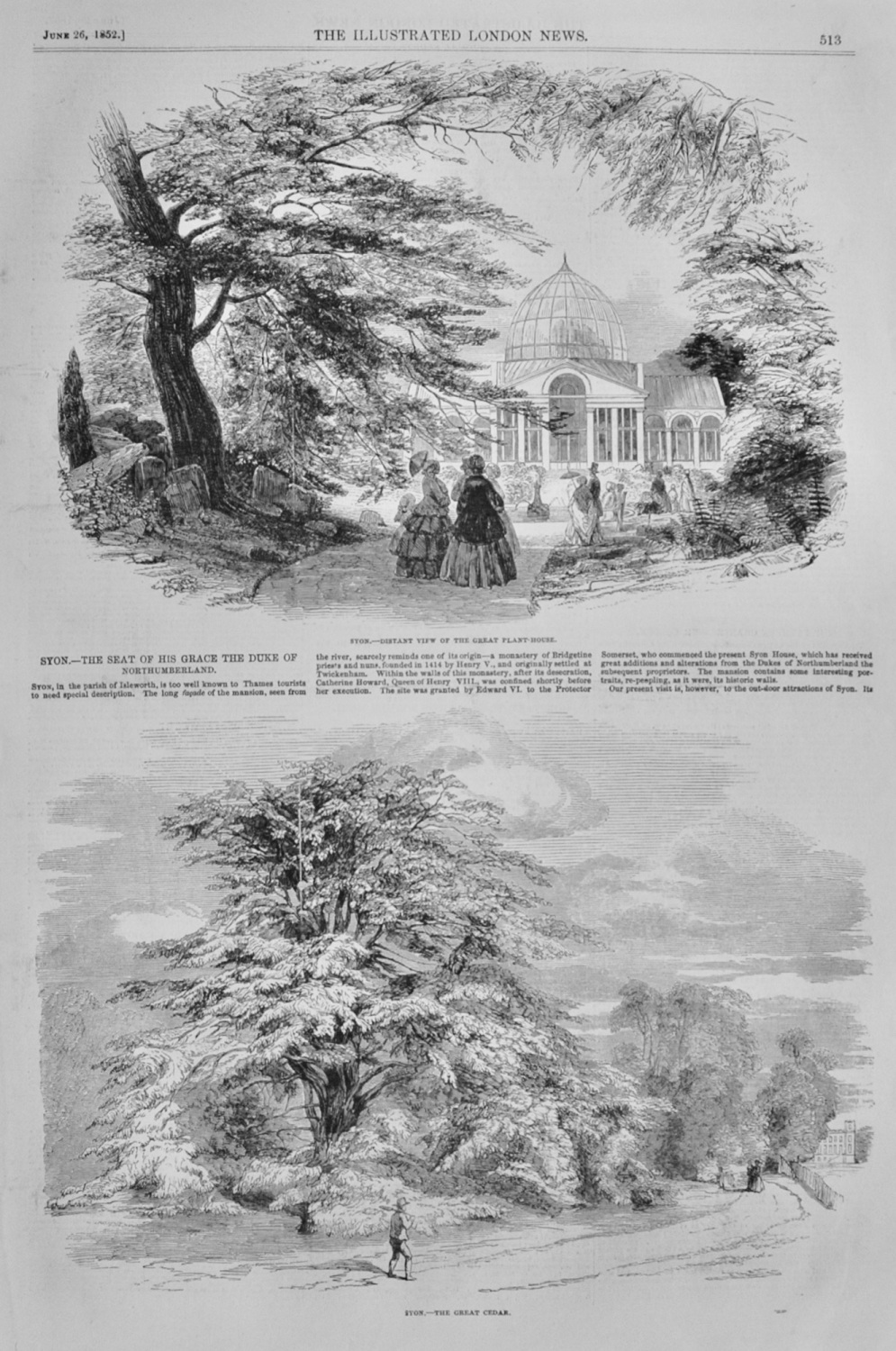 Syon - The Seat of His Grace the Duke of Northumberland - 1852