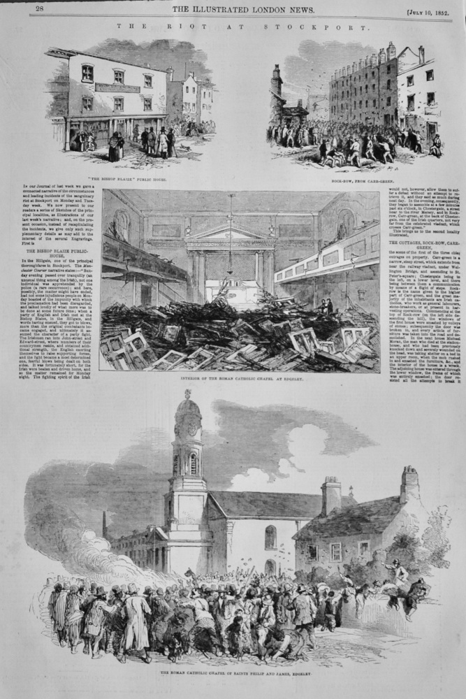 The Riots in Stockport - 1852