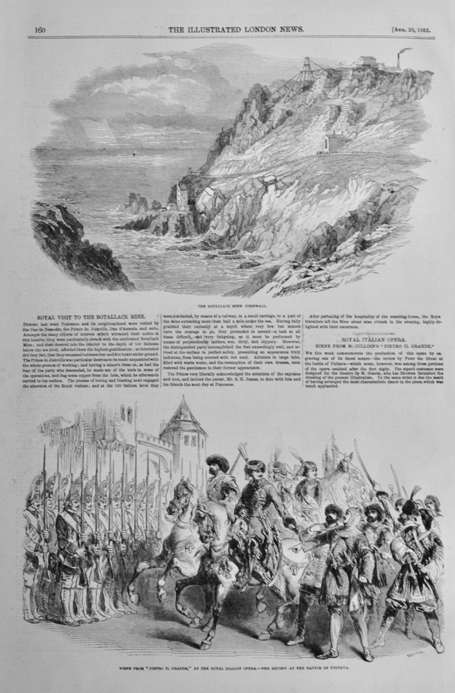 Royal Visit to the Botallack Mine - 1852
