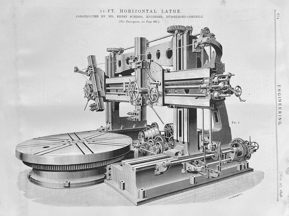 24-FT,  Horizontal  Lathe.  1896.