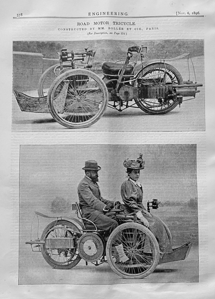 Road Motor Tricycle.  1896.