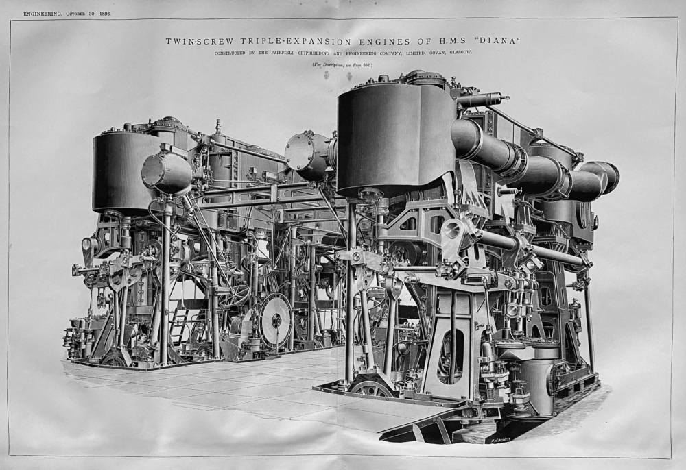 The Engines of H.M.S. "DIANA".  1896.