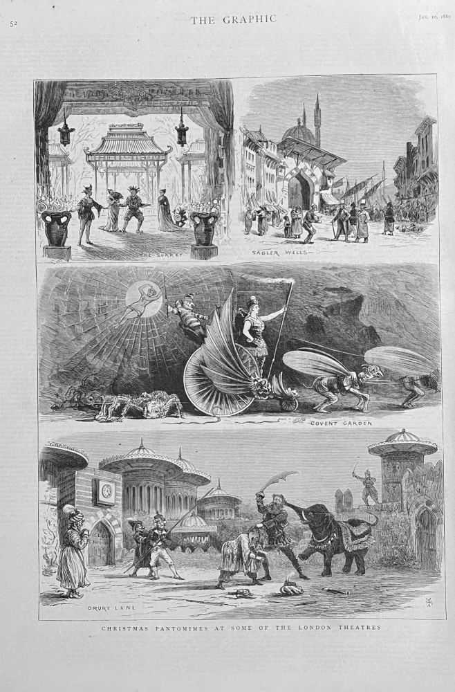 Christmas Pantomimes at some of the London Theatres - 1880