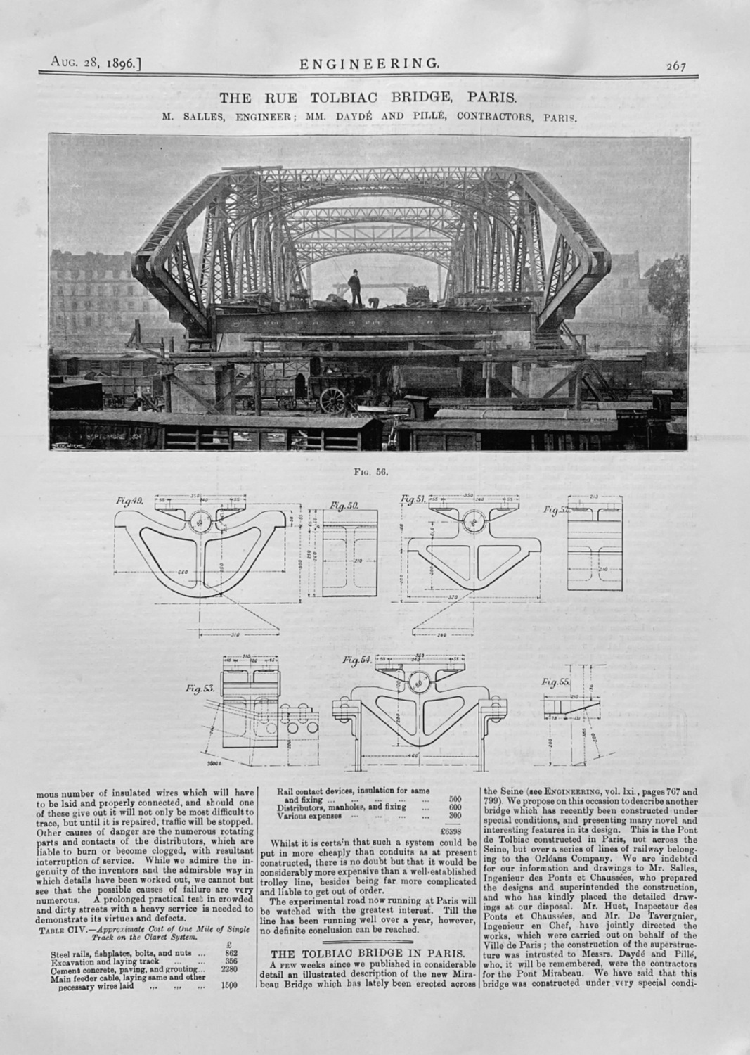 The Rue Tolbiac Bridge, Paris.  1896.