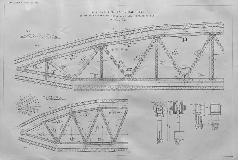 The Rue Tolbiac Bridge, Paris.  1896.