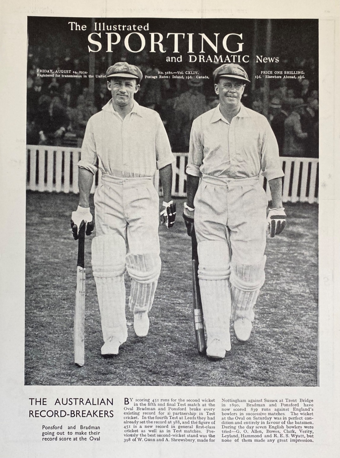 The Illustrated Sporting and Dramatic News, August 24, 1934