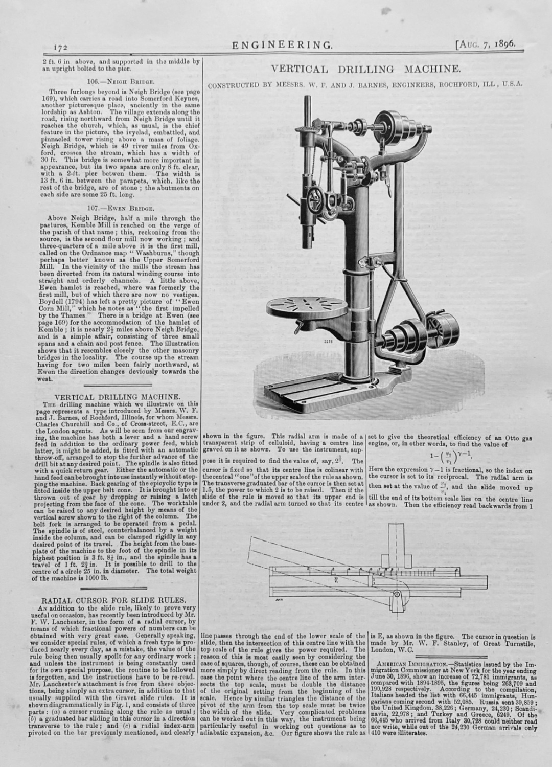 Vertical  Drilling  Machine.   1896.