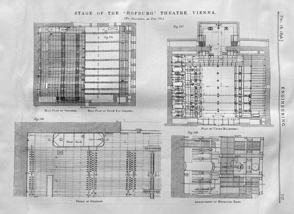 Modern Theatre Stages.  No. XXI.  The "HOFBURG" Theatre,  Vienna.  1896.