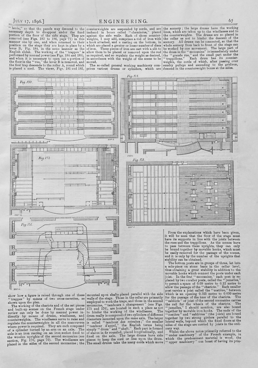 Modern Theatre Stages.  No. XII.  Wood and Iron Stages. - The Rheims Theatr