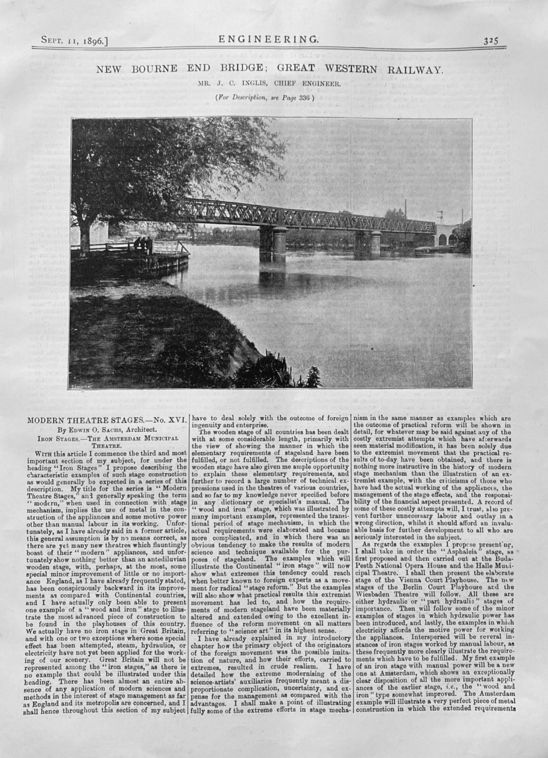 Modern Theatre Stages.- No. XVI.  Iron Stages.- The Amsterdam Municipal The