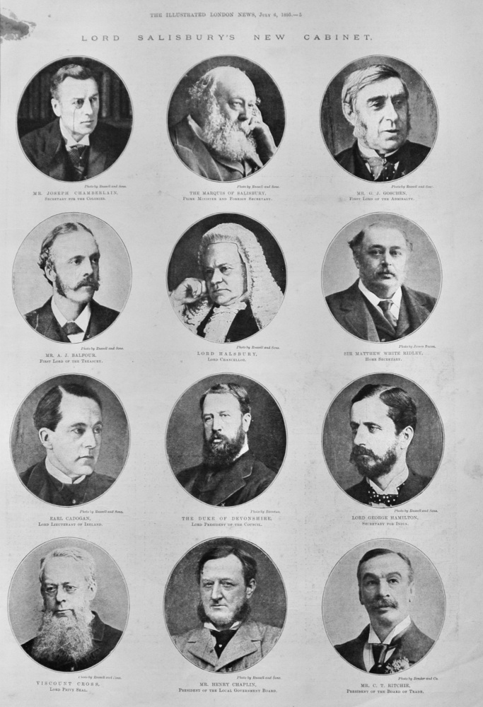 Lord  Salisbury's New Cabinet - 1895