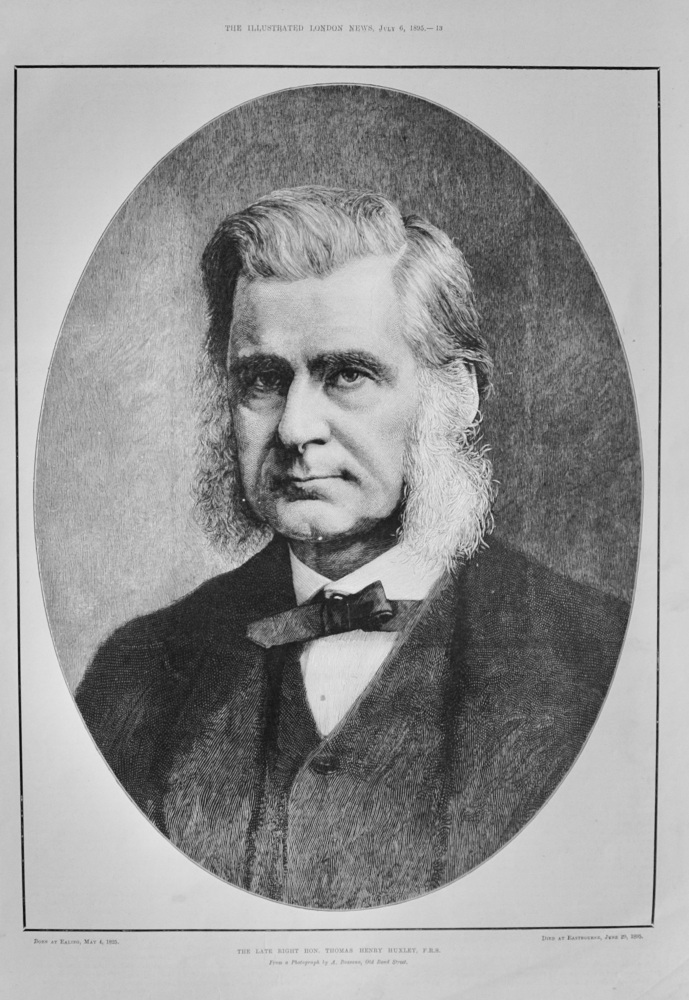 The late Right Hon Thomas Henry Huxley, F.R.S. - 1895