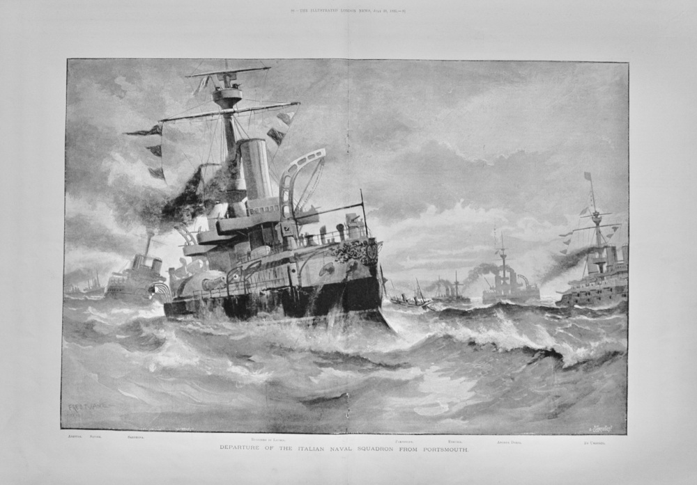 Inspection of the Italian Squadron at Spithead - 1895