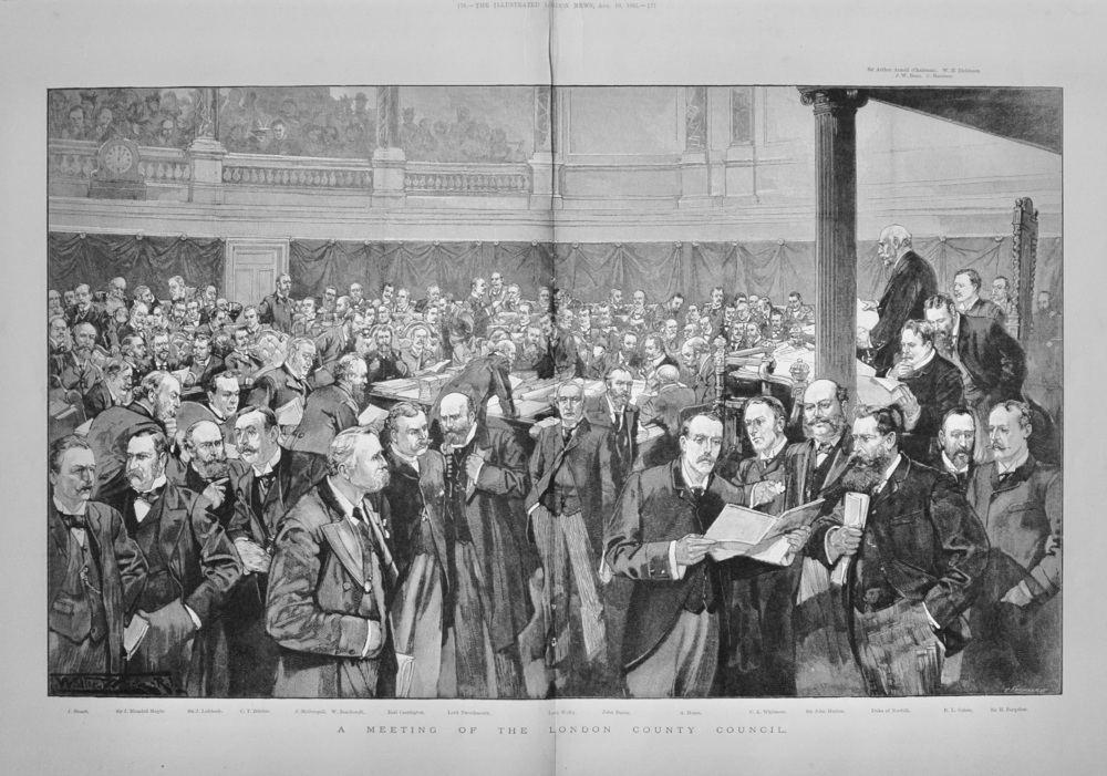 A Meeting of the London County Council - 1895