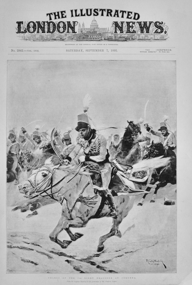 Charge of the 7th Light Dragoons at Corunna - 1895