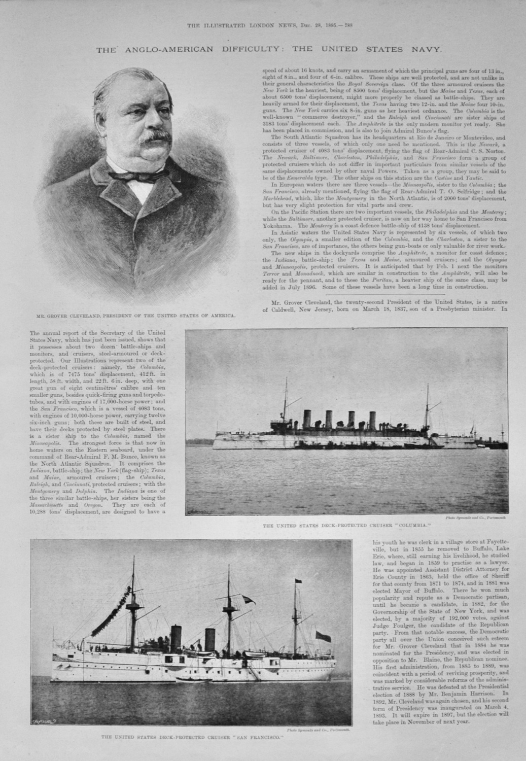 The Anglo-American Difficulty: The United States Navy - 1895