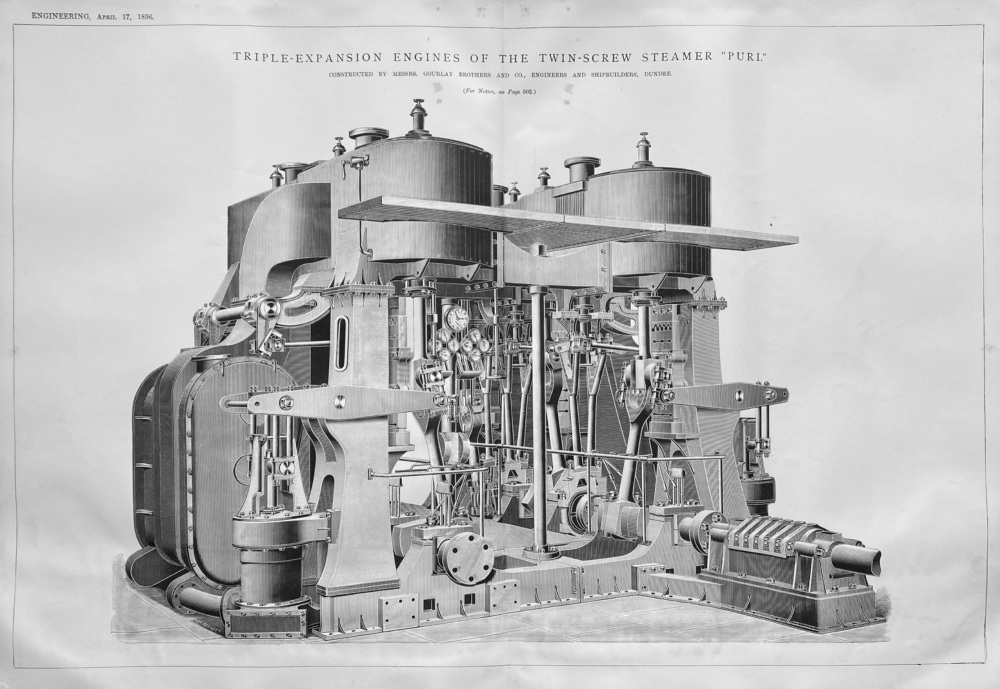 The Twin-Screw Steamer "Puri."  1896.